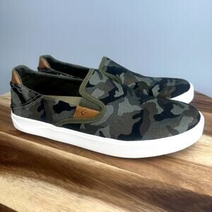OluKai Lae'ahi Pa'i Camo Slip On Loafers Men's Sz 10.5 Casual Comfortable Shoes